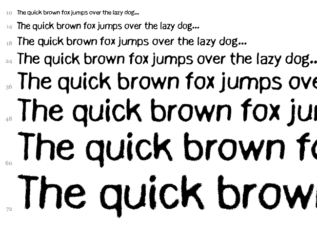Digi Ziggy font waterfall